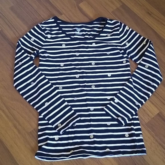 Old Navy girls size 6-7 black, white w/Gold dots - Picture 1 of 2